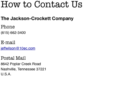 How to Contact Us